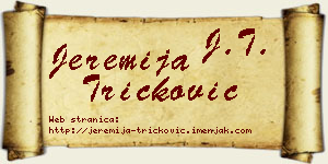 Jeremija Tričković vizit kartica